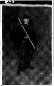 Een jongen die een mand draagt, 1899, Adriaan la Rivière
