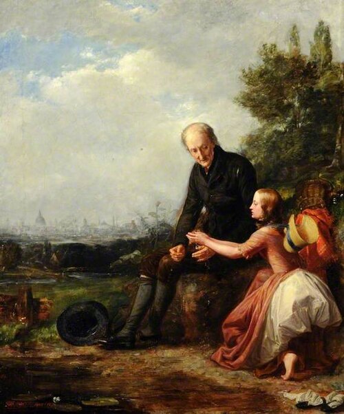 Little Nell and Her Grandfather, 1845, William Holman Hunt