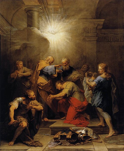 Ananie imposant les mains à saint Paul, 1719, Jean Restout