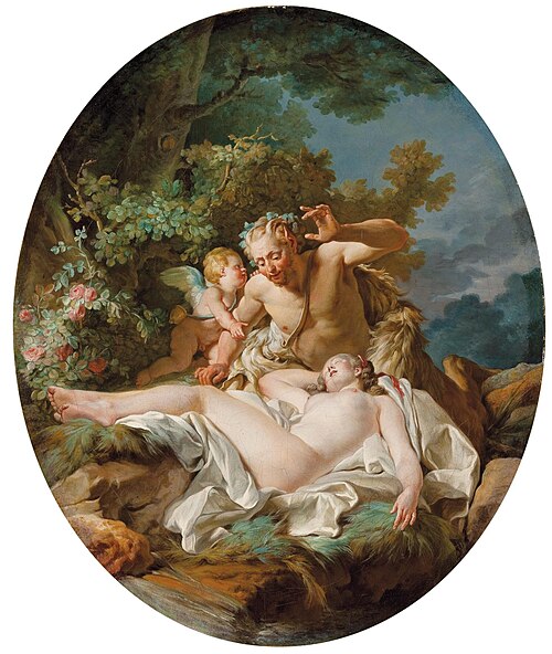 Satyre surprenant une nymphe, 1767, Jean-Bernard Restout