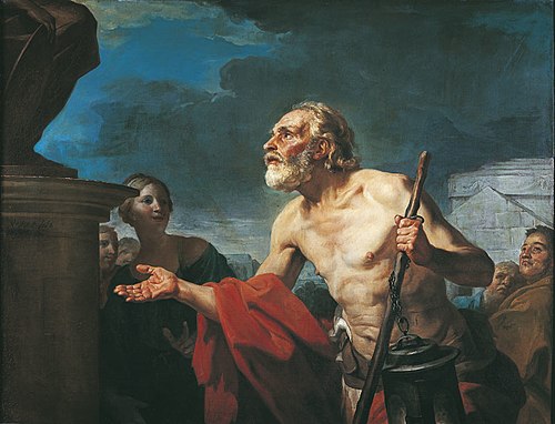 Diogène demandant l'aumône aux statues, 1765, Jean-Bernard Restout