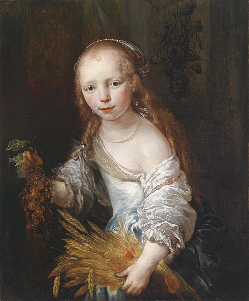 Porträt eines jungen Mädchens als Ceres, , Jan van Noordt