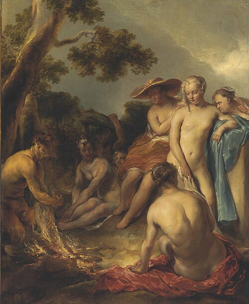 Nymphs and a Satyr, 1653, Jan van Noordt