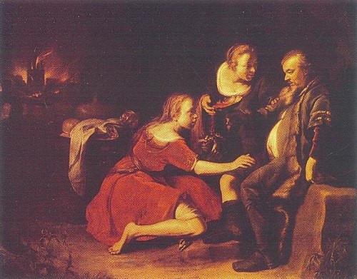 Lot and His Daughters, 1649, Jan van Noordt