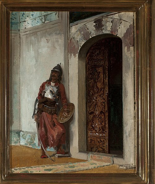 Guard at the entrance to the seraglio, 1873, Stanisław Chlebowski