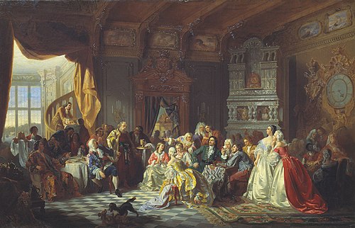 Tsar Peter I and his court, 1858, Stanisław Chlebowski