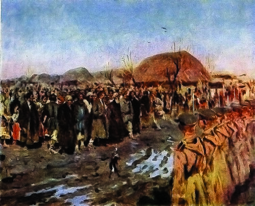 Unrest in a village, 1889, Sergueï Ivanov