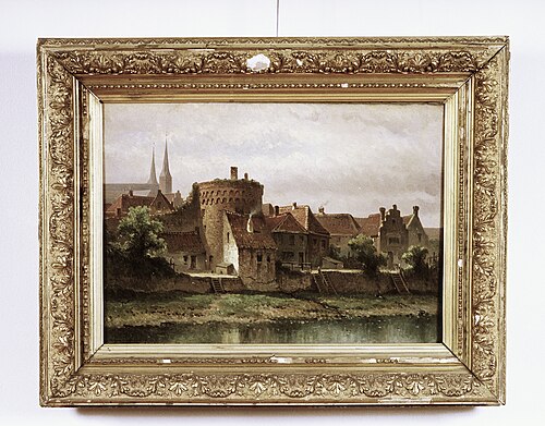 Achterzijde Walstraat met voormalige Buitengracht., 1875, Edouard Alexander Hilverdink