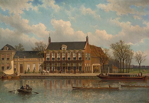 De Amstel bij de uitspanning Lokhorst, 1885, Edouard Alexander Hilverdink
