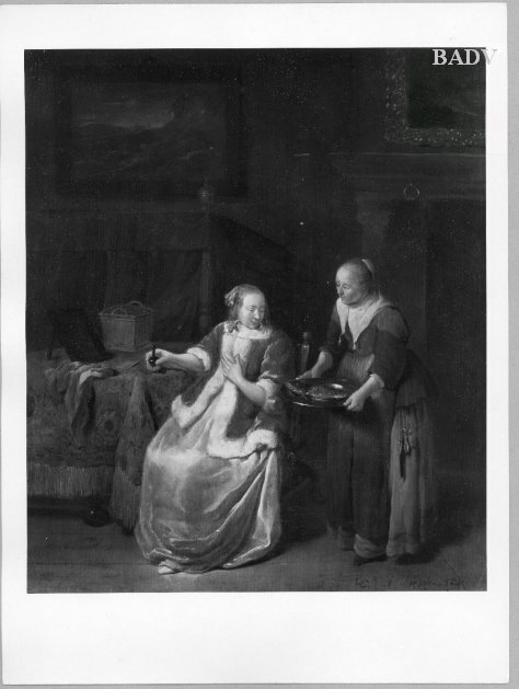 interior with two women, 1664, Quirijn van Brekelenkam