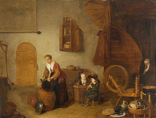 Domestic Dutch Interior, 1653, Quirijn van Brekelenkam