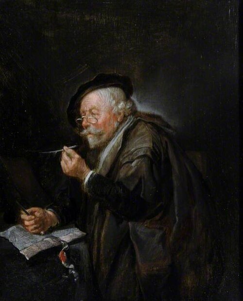 Old Man Writing, , Quirijn van Brekelenkam