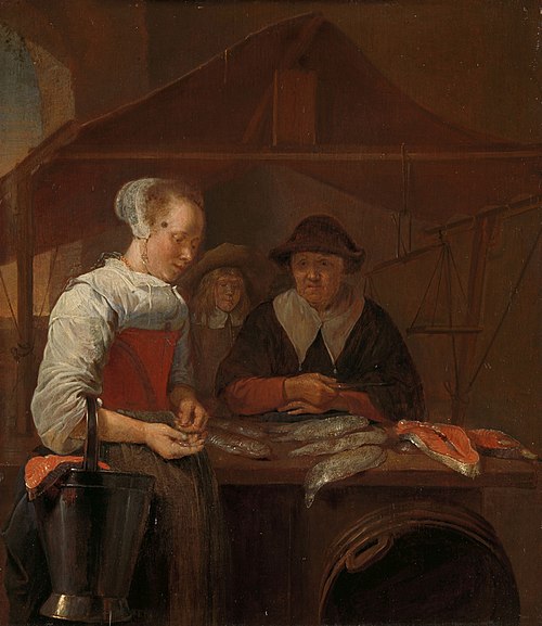 The fishwife, 1660, Quirijn van Brekelenkam