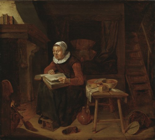 Old Woman Reading the Bible, 1663, Quirijn van Brekelenkam
