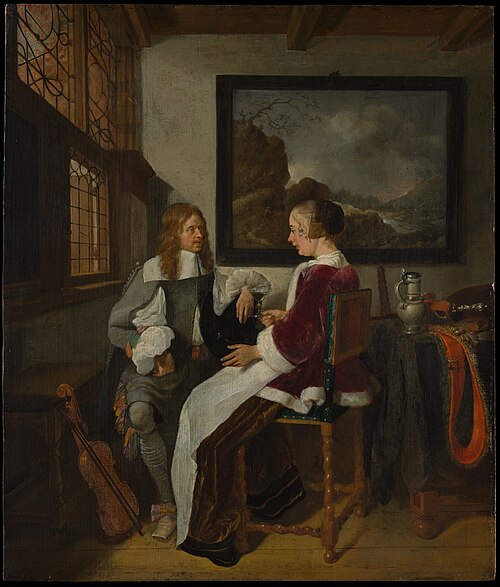 Conversation galante, 1660, Quirijn van Brekelenkam