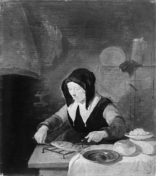 Old Woman at her Meal, 1651, Quirijn van Brekelenkam