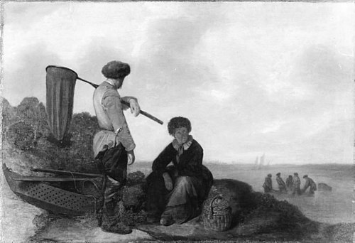 Fishermen on the Beach, 1635, Quirijn van Brekelenkam