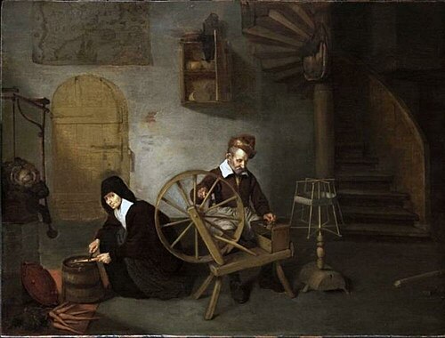A Wool Spinner and His Wife, 1657, Quirijn van Brekelenkam