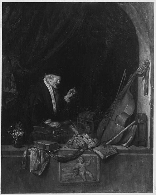 Gold weigher in a window, 1668, Quirijn van Brekelenkam