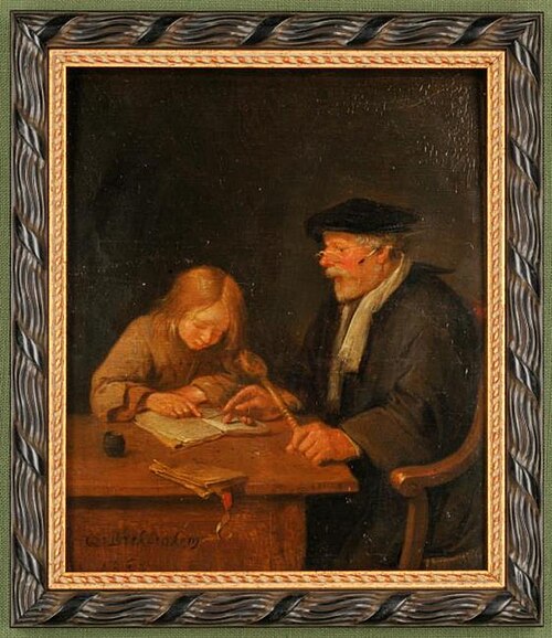 An Old Teacher and his Pupil, 1663, Quirijn van Brekelenkam