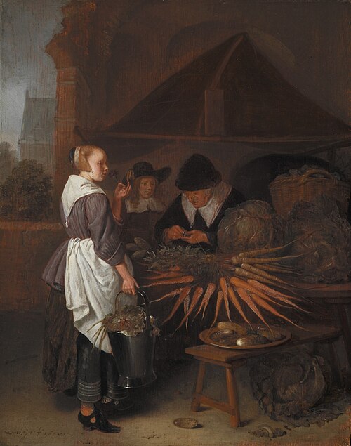 The Vegetable Stall, 1665, Quirijn van Brekelenkam