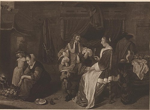 Soldier's Courtship, 1665, Quirijn van Brekelenkam