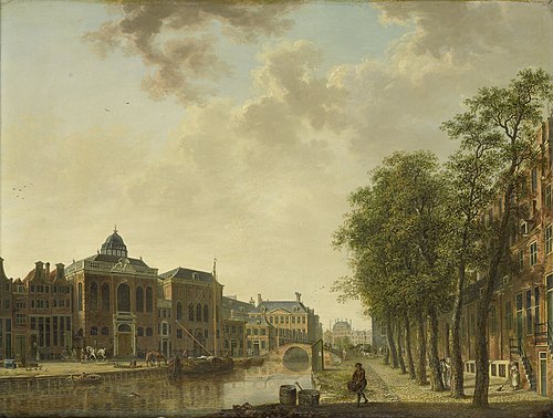 View of the Houtmarkt in Amsterdam, 1773, Hendrik Keun