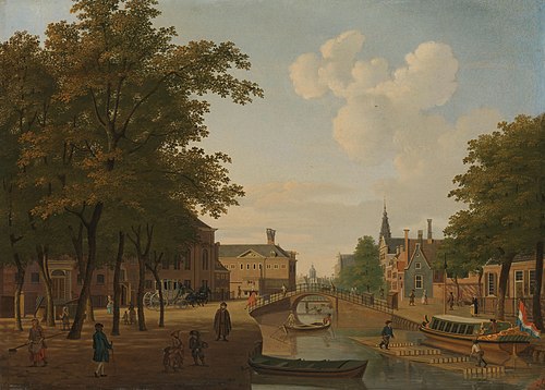 Gezicht op de Houtmarkt te Amsterdam, 1773, Hendrik Keun