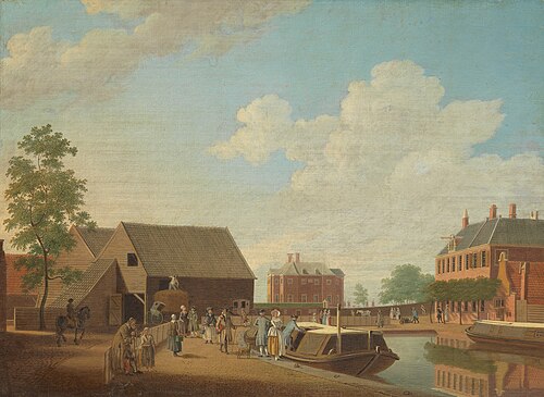 View of Gemeenlandshuis Zwanenburg, 1760, Hendrik Keun