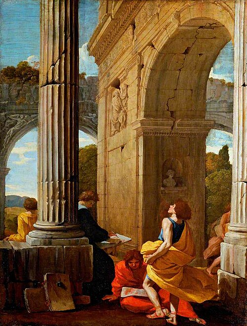 Artists Sketching among Antique Ruins, 1630, Jean Lemaire