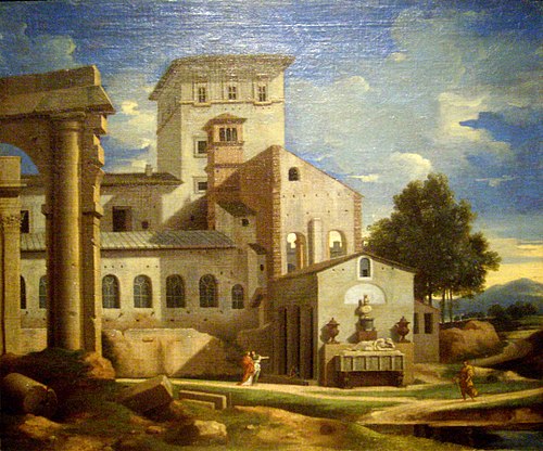 Paysage : vue prise dans les environs de Rome, , Jean Lemaire