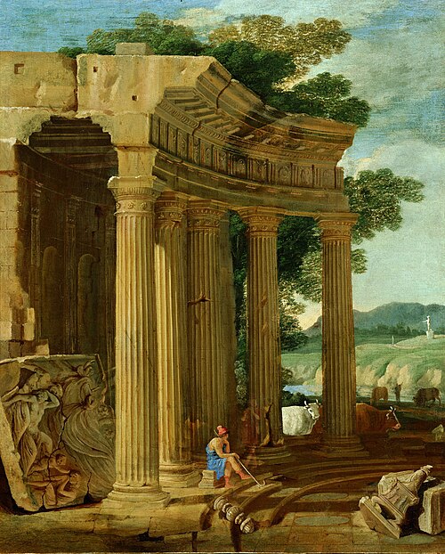 Ruinenlandschaft mit Hirten, 1630, Jean Lemaire