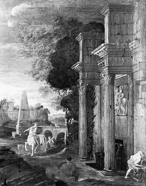 Ruinenlandschaft mit Reiter, , Jean Lemaire