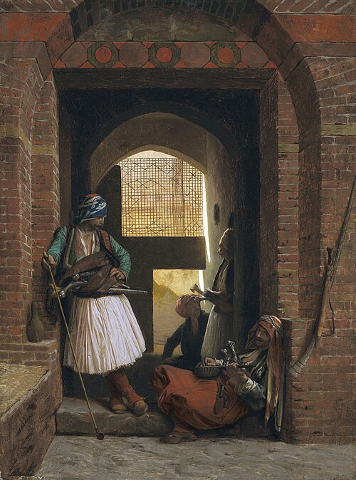 Corps de garde d'arnautes au Caire, 1861, Jean-Léon Gérôme