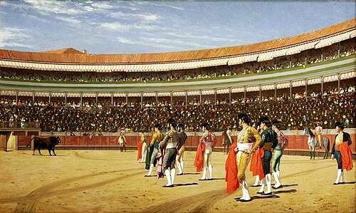 Plaza de toros : l'entrée du taureau, 1886, Jean-Léon Gérôme