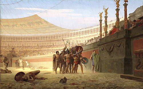 Ave Caesar, morituri te salutant, 1859, Jean-Léon Gérôme