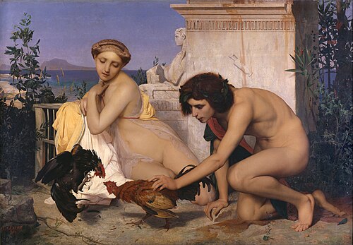Young Greeks Attending a Cock Fight, 1846, Jean-Léon Gérôme