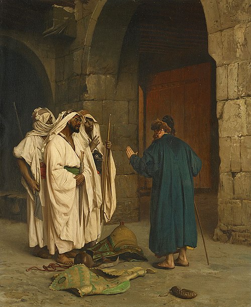 Oude jood met drie arabieren, 1871, Jean-Léon Gérôme