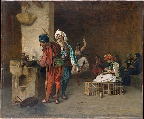 Cafe House, Cairo (Casting Bullets), 1880, Jean-Léon Gérôme
