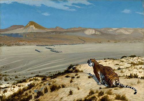 Tigre à l'affût, 1888, Jean-Léon Gérôme