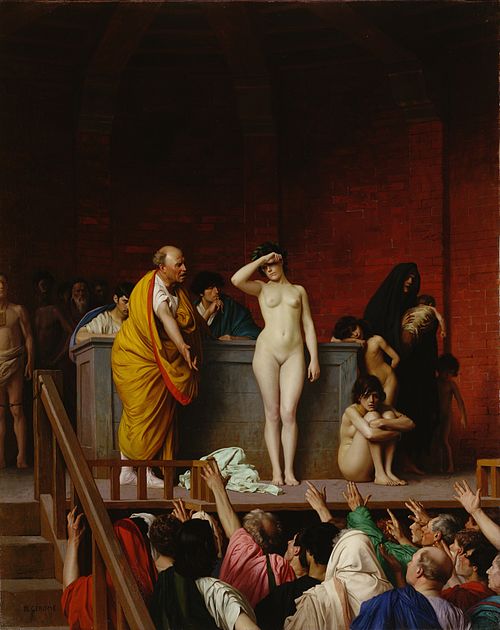 Slave Market in Rome, 1884, Jean-Léon Gérôme
