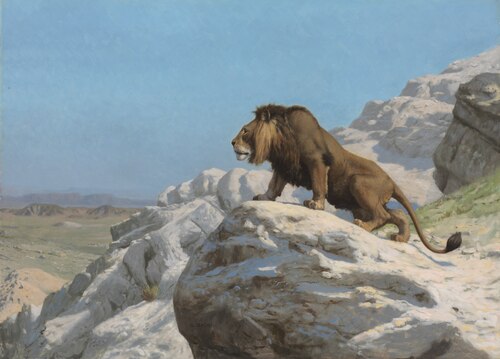 Lion on the Watch, 1885, Jean-Léon Gérôme
