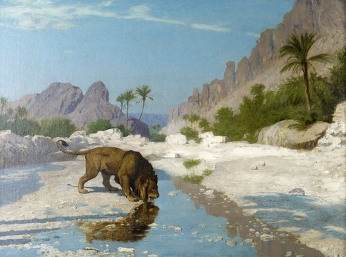 Lion in the Desert, 1885, Jean-Léon Gérôme
