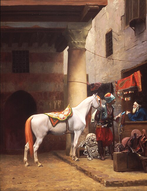 The Saddle Bazaar, Cairo, 1883, Jean-Léon Gérôme