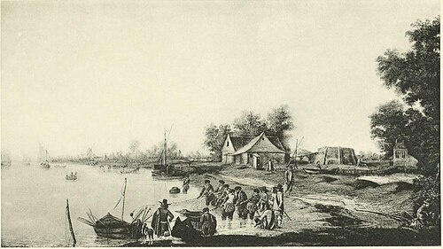 Fishermen on the banks of a river, 1630, Hendrick Avercamp