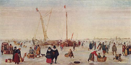 A scene on the ice, 1615, Hendrick Avercamp
