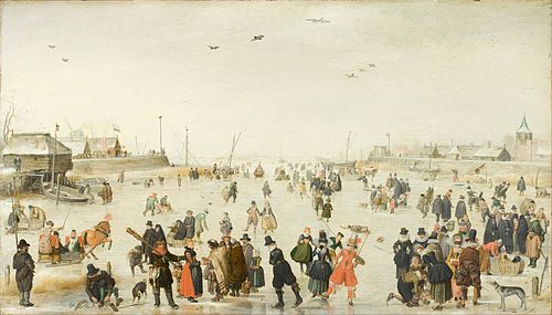 Winter Scene on a Frozen Canal, 1620, Hendrick Avercamp