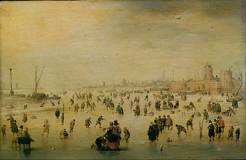 Skating Scene, 1620, Hendrick Avercamp