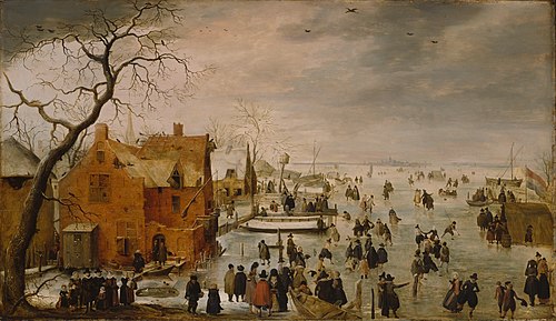 Winter Landscape with Numerous Skaters, 1610, Hendrick Avercamp