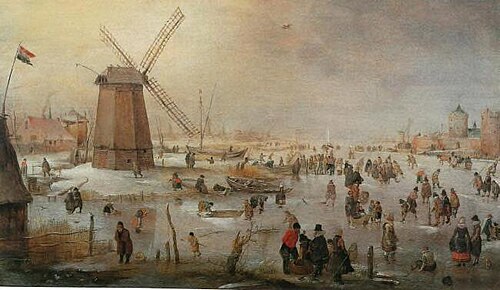 Winter Scene with Windmill, 1620, Hendrick Avercamp